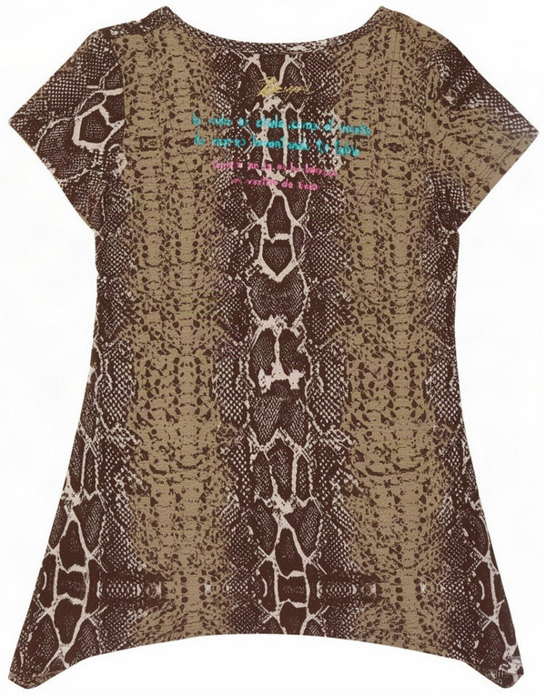 Asymetryczna tunika damska Desigual UK 18 XL Wielobarwny nadruk zwierzęcy