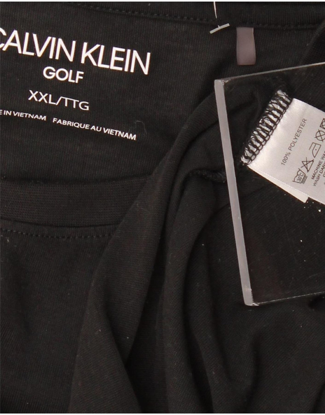 Męski T-shirt CALVIN KLEIN Top 2XL Czarny Poliester