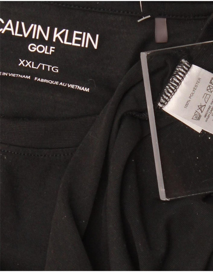 Męski T-shirt CALVIN KLEIN Top 2XL Czarny Poliester
