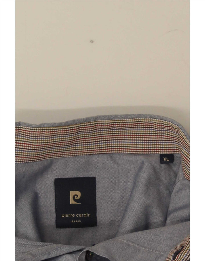 Męska koszula z krótkim rękawem Pierre Cardin XL w kolorze niebieskim