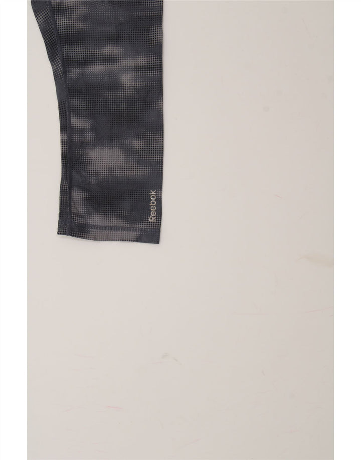 REEBOK Womens Capri Leggings UK 12 Medium  Grey Tie Dye Vintage Reebok and Second-Hand Reebok from Messina Hembry 