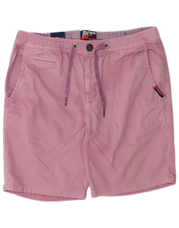 Męskie spodenki Chino Superdry W32 Średnioróżowy, bawełniany