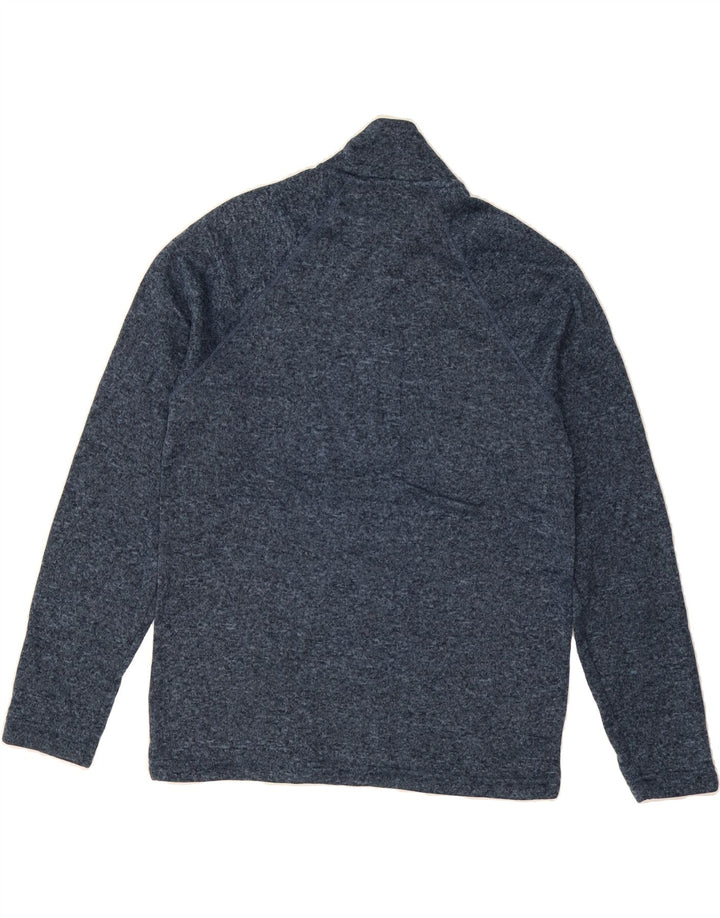 EDDIE BAUER Mens Zip Neck Sweatshirt Jumper Medium Navy Blue Flecked Vintage Eddie Bauer and Second-Hand Eddie Bauer from Messina Hembry 