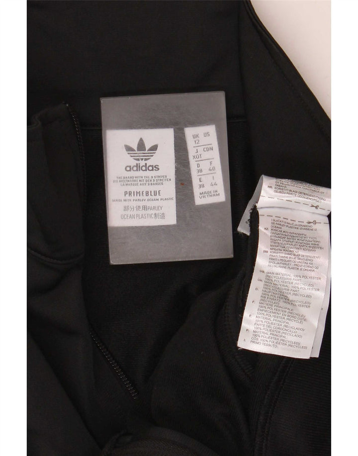 Damska bluza dresowa Adidas Crop Top Jacket UK 12 Średni czarny poliester