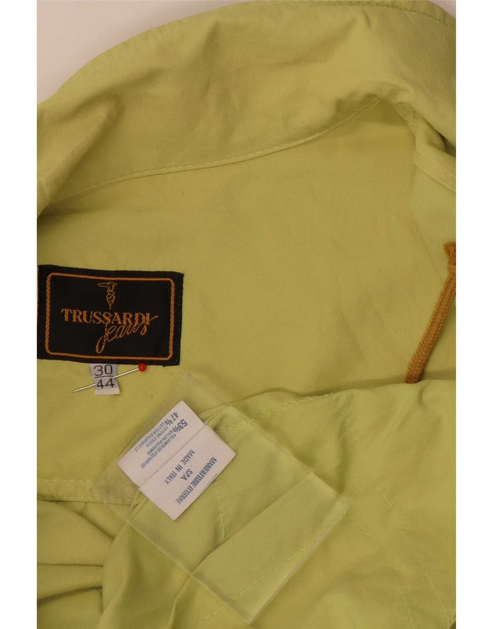 Damska kurtka bomberka typu oversize Trussardi Jeans IT 44, średni zielony poliamid