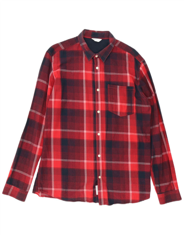 Koszula męska Jack & Jones Core Flanelowa XL, bawełniana w czerwoną kratę