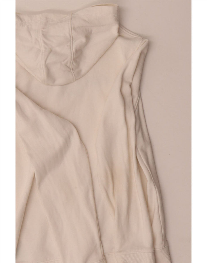 TOMMY HILFIGER Dziewczęcy sweter z kapturem i grafiką 11-12 lat, biała bawełna