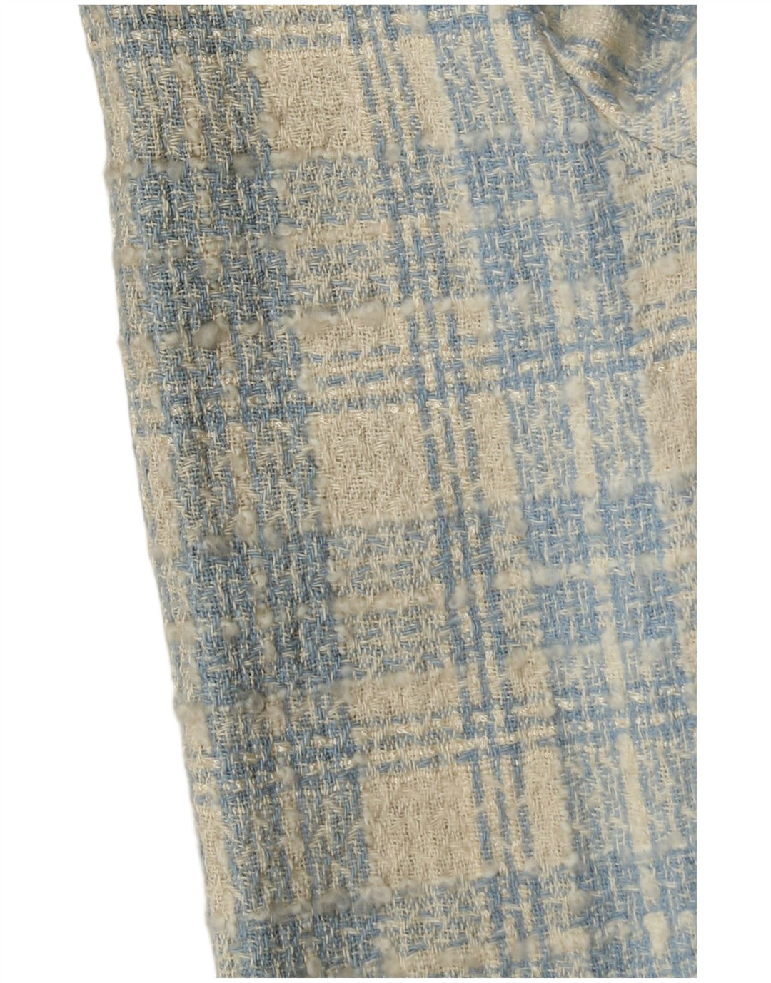 Vintage damska marynarka zapinana na 3 guziki IT 42, bawełniana w średnią niebieską kratkę