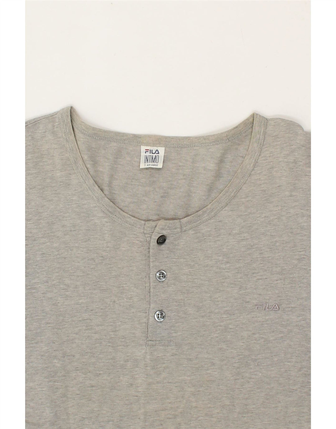 FILA Mens T-Shirt Top 2XL Grey Cotton Vintage Fila and Second-Hand Fila from Messina Hembry 