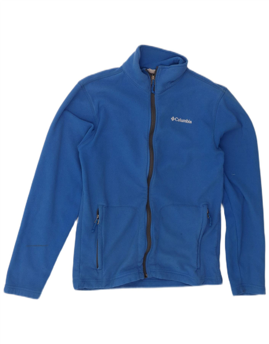 COLUMBIA Womens Fleece Jacket UK 14 Medium Blue Polyester