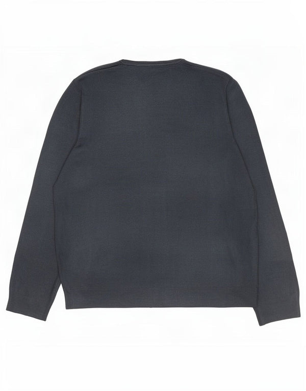 Marks & Spencer Męski sweter z dekoltem w kształcie litery V, 2XL, szary akryl