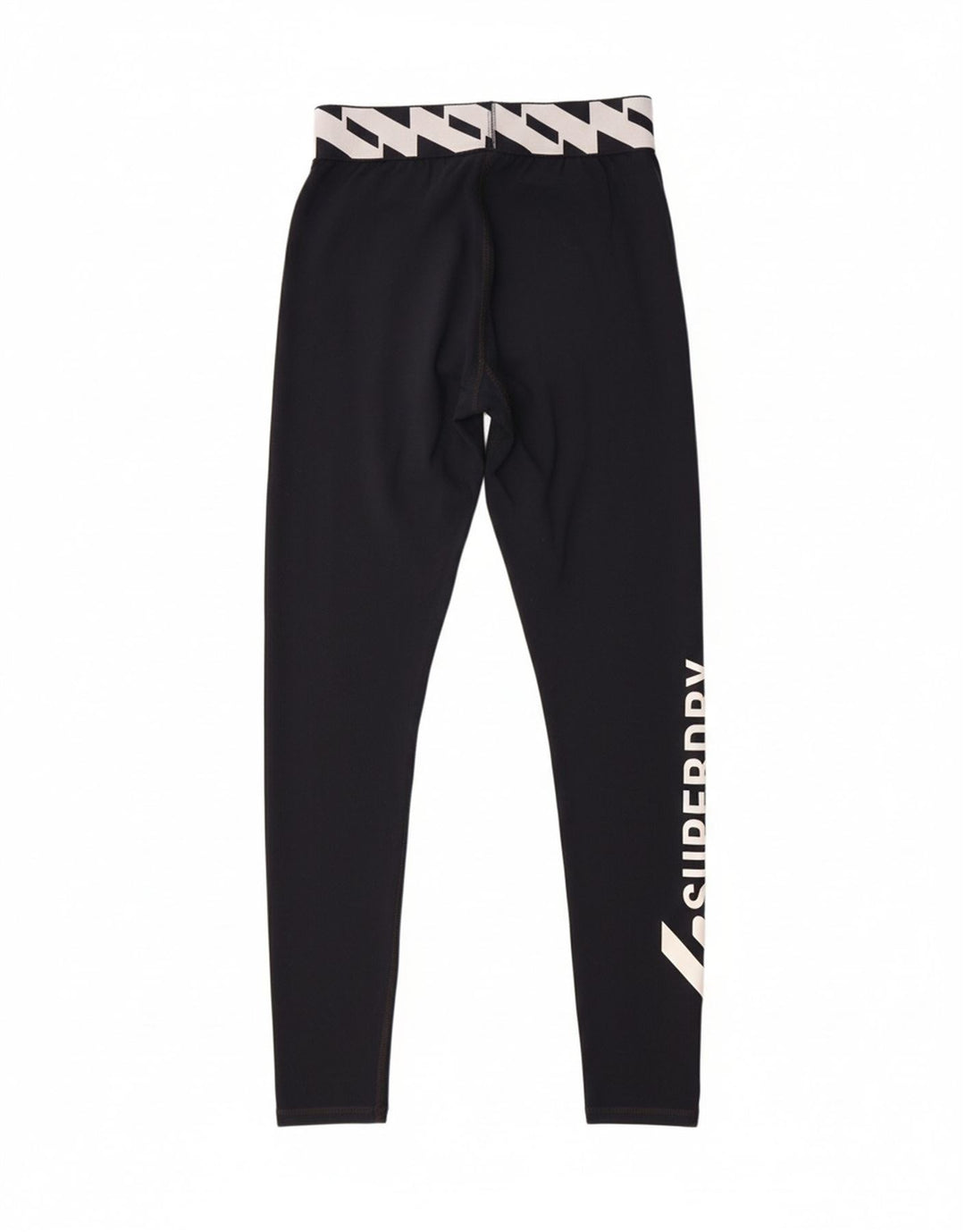 SUPERDRY Womens Graphic Leggings UK 8 Small  Navy Blue Cotton