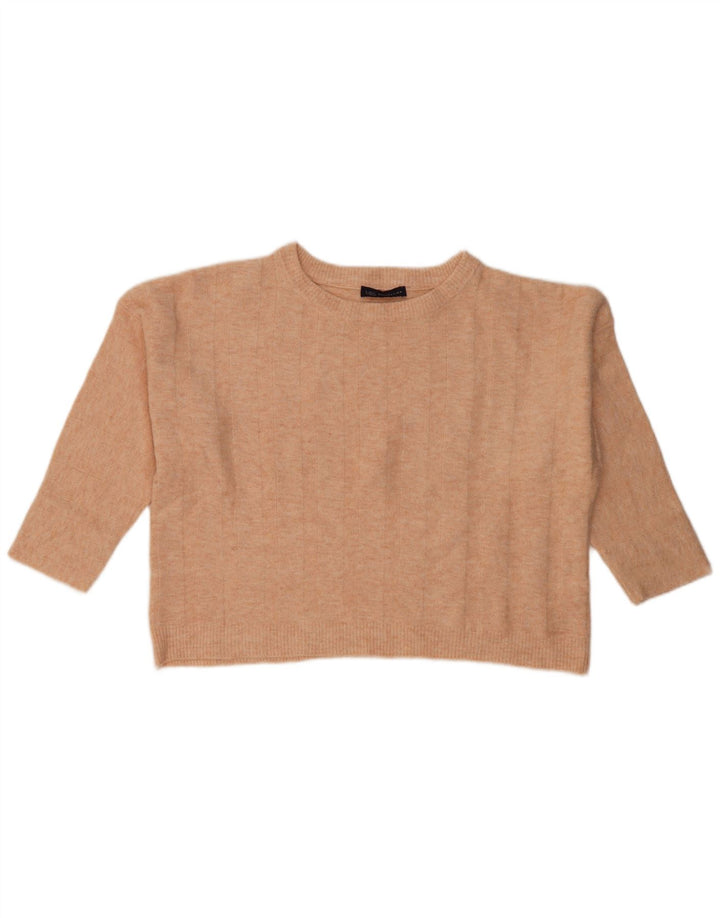 Marks & Spencer Damski sweter z okrągłym dekoltem, UK 14, średni róż