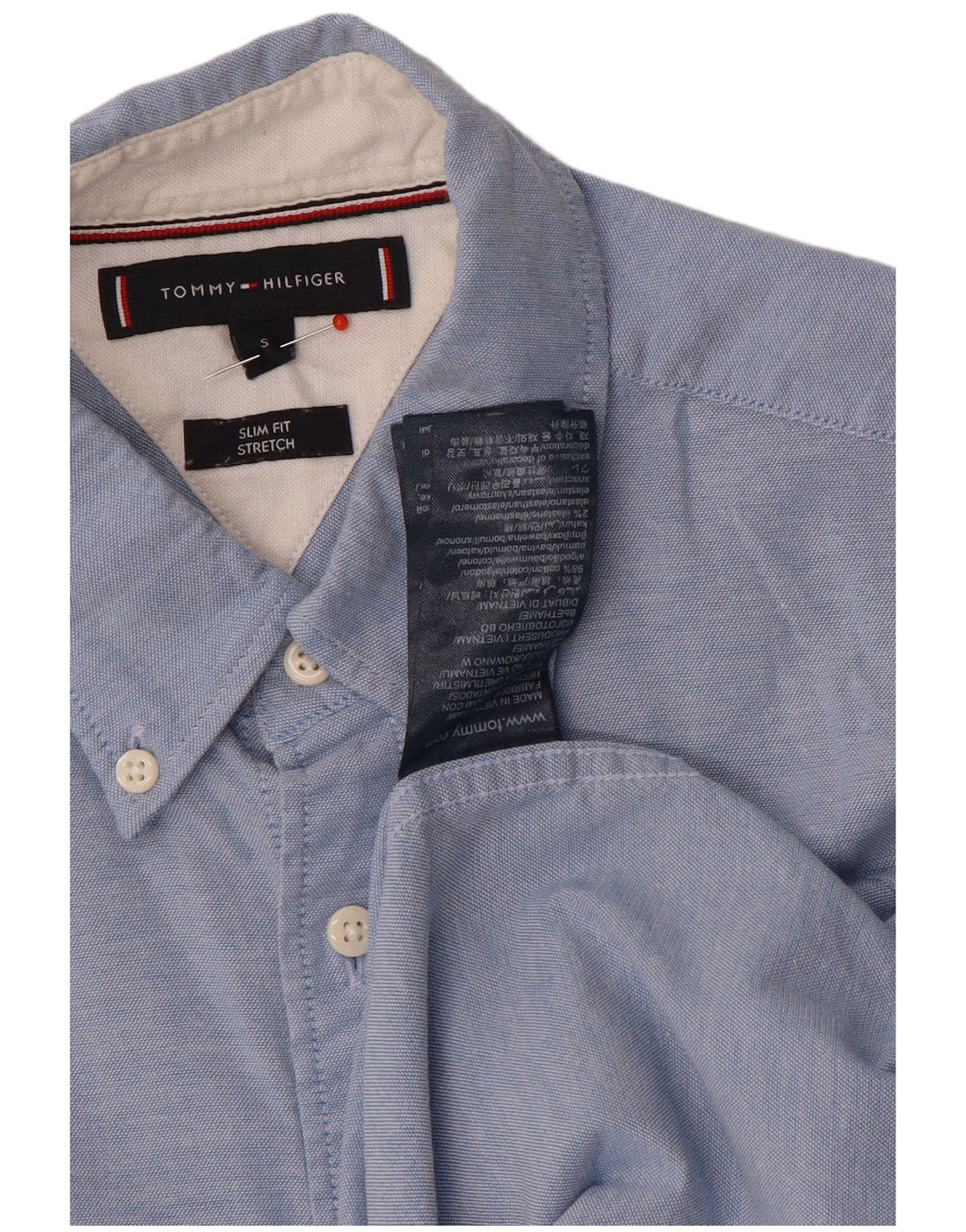 Koszula męska Slim Fit Tommy Hilfiger, mała, niebieska, bawełniana