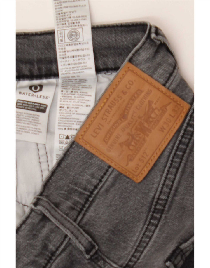 Damskie jeansy Levi's 512 Slim Tapered W30 L32 Szara bawełna