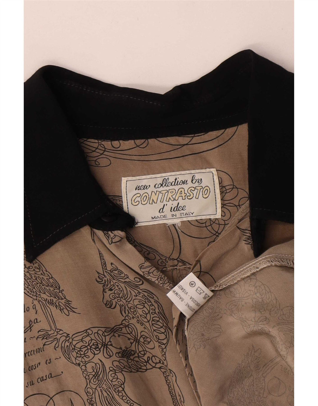 Męska koszula z krótkim rękawem w stylu vintage, abstrakcyjny, duża, szara bawełna