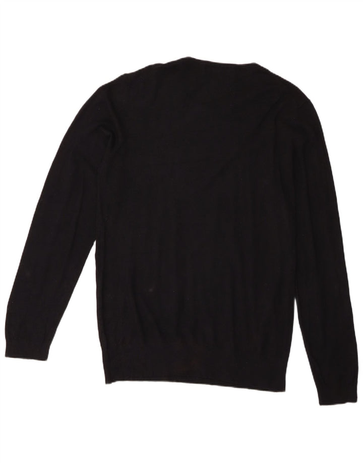 Męski sweter z okrągłym dekoltem Zara XL, czarny