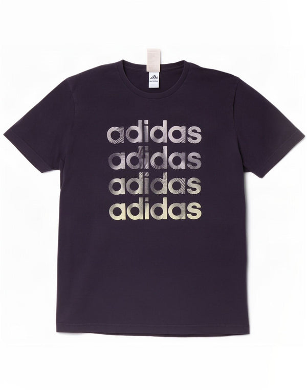 Męska koszulka z grafiką Adidas, duża, granatowa, bawełniana
