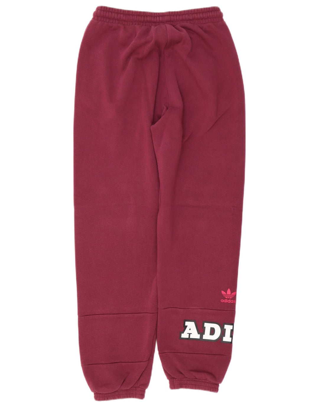 Damskie spodnie dresowe ADIDAS z grafiką Joggers UK 12 Medium Burgund