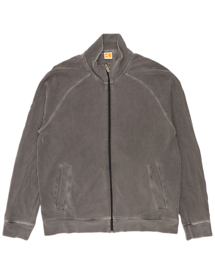 Męska kurtka dresowa Hugo Boss 2XL, szara bawełna