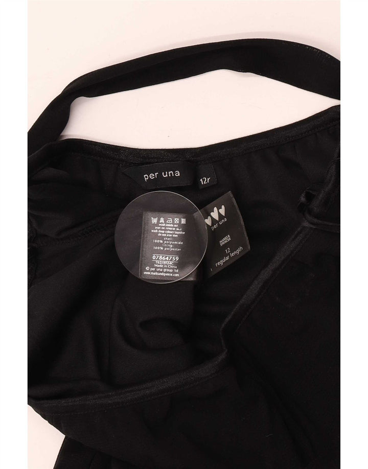 Damska spódnica maxi Per Una Regular UK 12 Medium W28 Czarny poliamid
