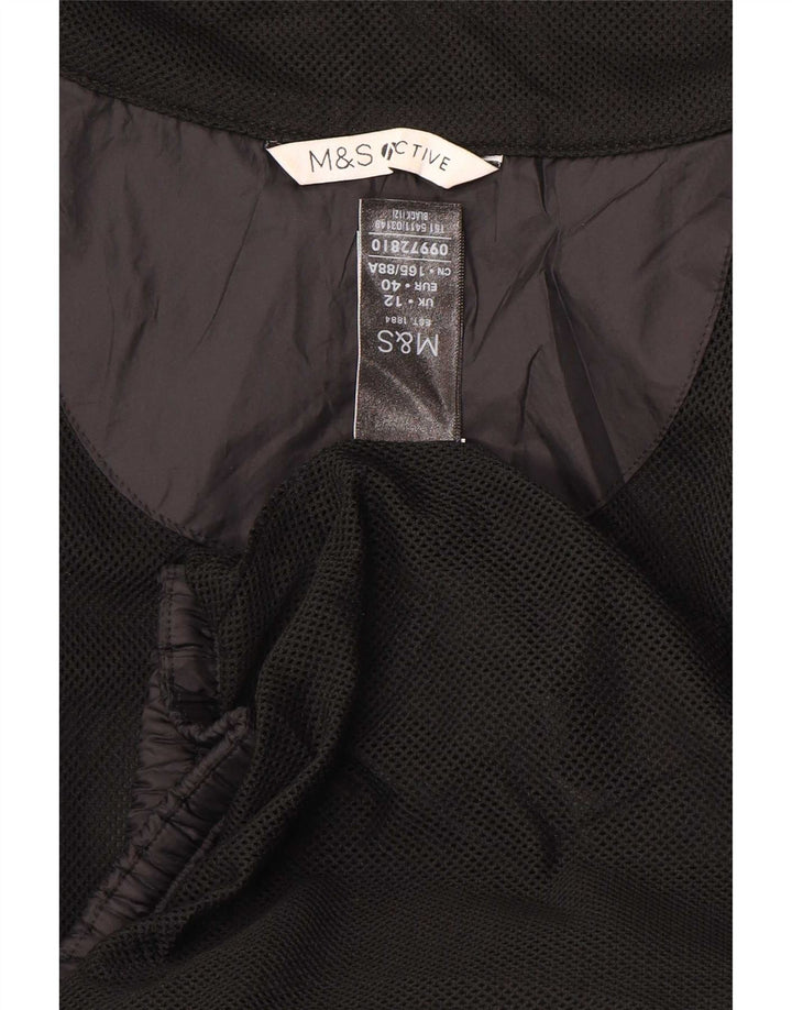Marks & Spencer Damska kurtka dresowa UK 12 Średni czarny poliester