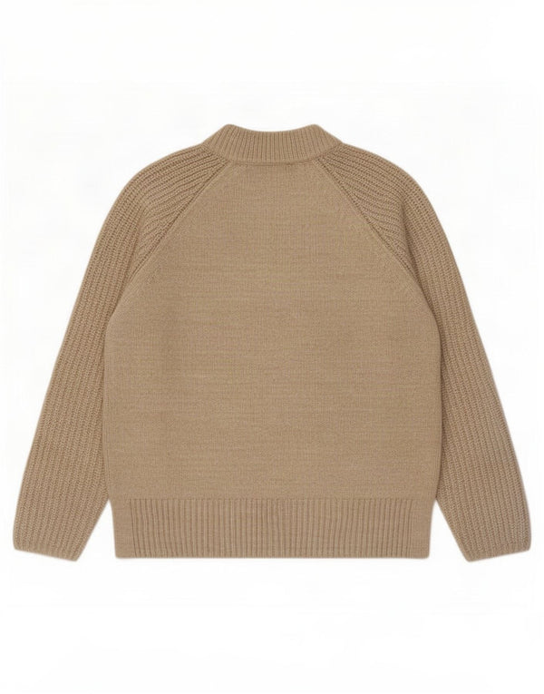 Marks & Spencer Damski sweter z wycięciem pod szyją, UK 10, mały, beżowy, akrylowy