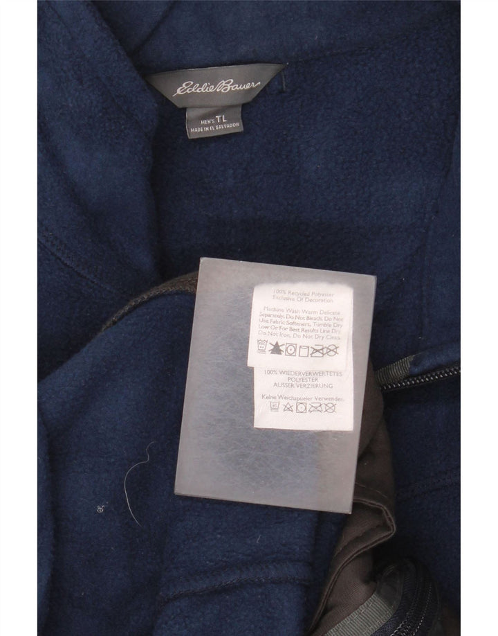 Męska kamizelka polarowa Eddie Bauer UK 40, duża, granatowa, poliestrowa