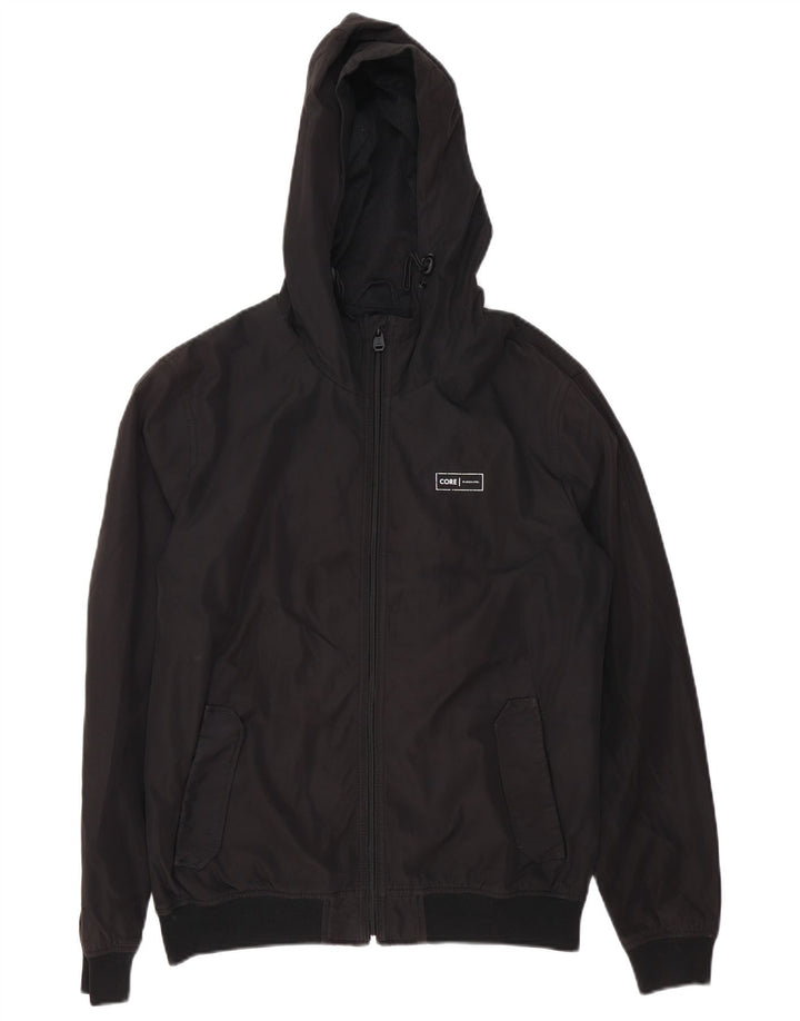Męska kurtka bomberka z kapturem JACK & JONES UK 38, średnia czarna