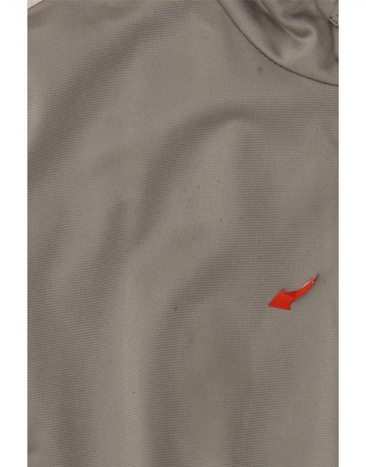 Męska kurtka dresowa ADIDAS UK 44/46, duży szary poliester z blokami kolorów