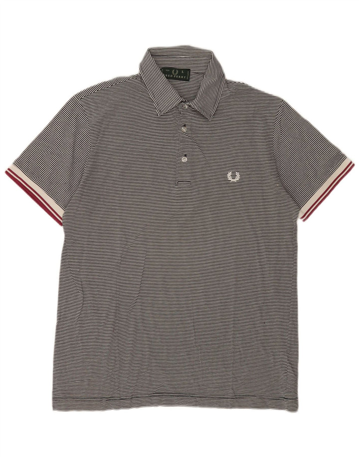 Męska koszulka polo Fred Perry, duża, bawełniana w granatowe paski