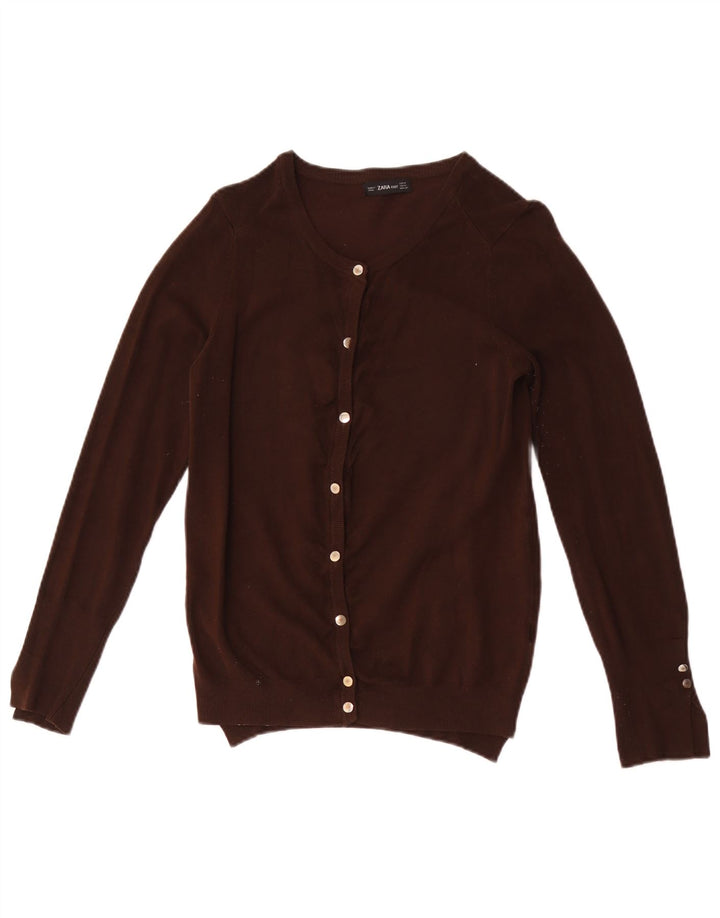 Sweter damski Zara UK 12 Średni brązowy wiskoza