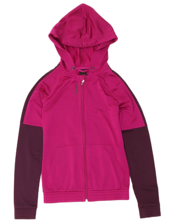 Damski sweter z kapturem i zamkiem Reebok UK 4/6 XS w kolorze różowym