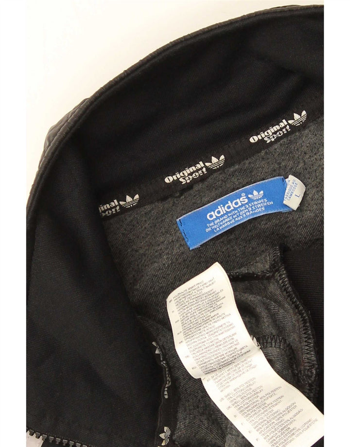 Adidas Męska bluza dresowa, duża, czarna, poliestrowa