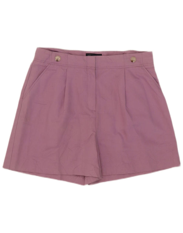 Marks & Spencer Damskie spodenki Chino z wysokim stanem, UK 16, duże, W38 liliowe