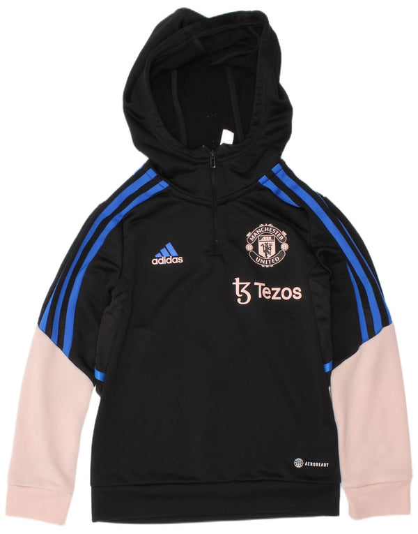 Bluza z kapturem ADIDAS Manchester United dla dziewcząt 7-8 lat w kolorze czarnym