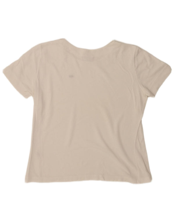 T-shirt damski Lacoste, rozmiar 46 XL, biała bawełna