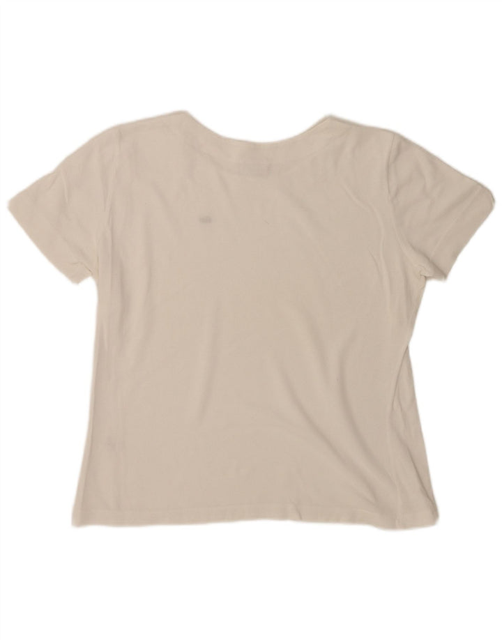 T-shirt damski Lacoste, rozmiar 46 XL, biała bawełna