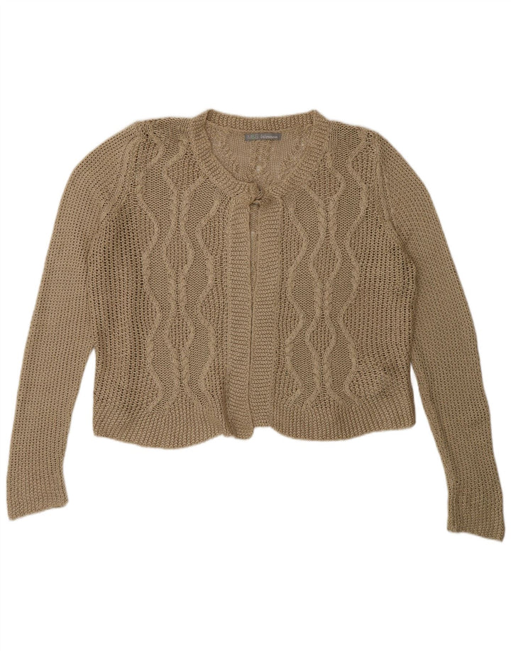 Marks & Spencer Damski sweter oversize UK 16, duży, beżowy, akrylowy