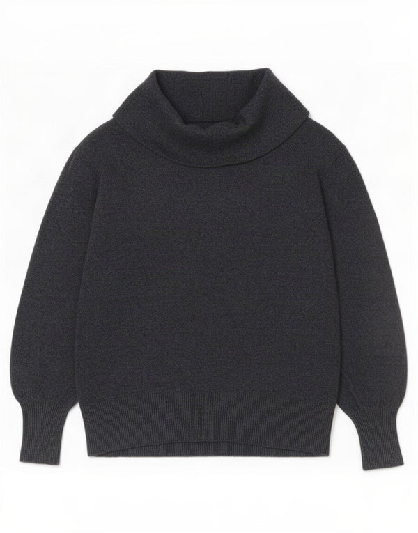 Marks & Spencer Damski sweter z golfem UK 12 Średni szary wiskoza