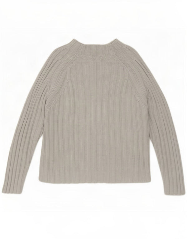 Zara Womens Turtle Neck Jumper Sweater UK 16 Large Grey Cotton