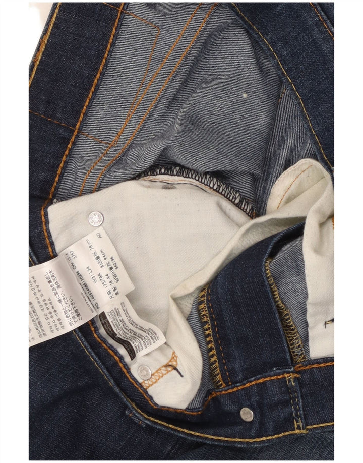Damskie jeansy Levi's 513 Straight W31 L34 Niebieskie bawełniane