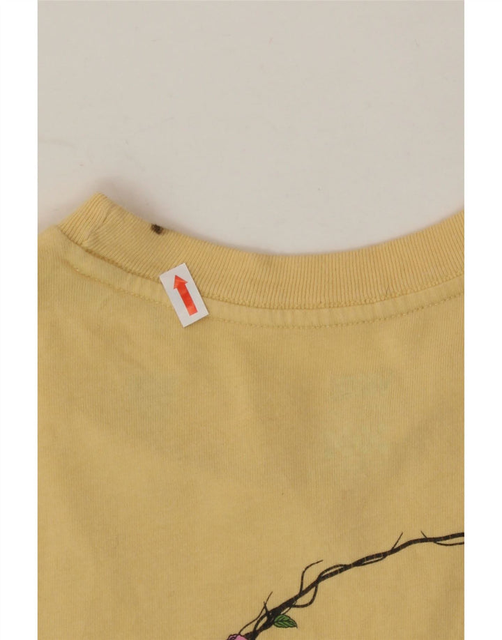 VANS Womens Graphic T-Shirt Top UK 12 Medium Yellow Cotton Vintage Vans and Second-Hand Vans from Messina Hembry 