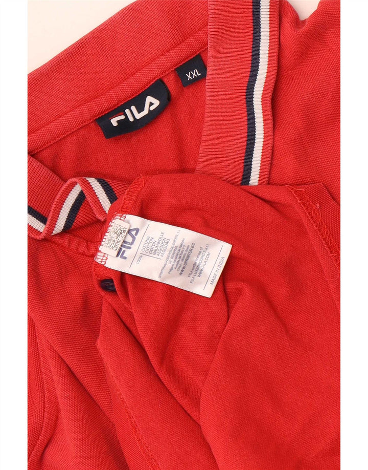 Męska koszulka polo Fila 2XL, czerwona, bawełniana
