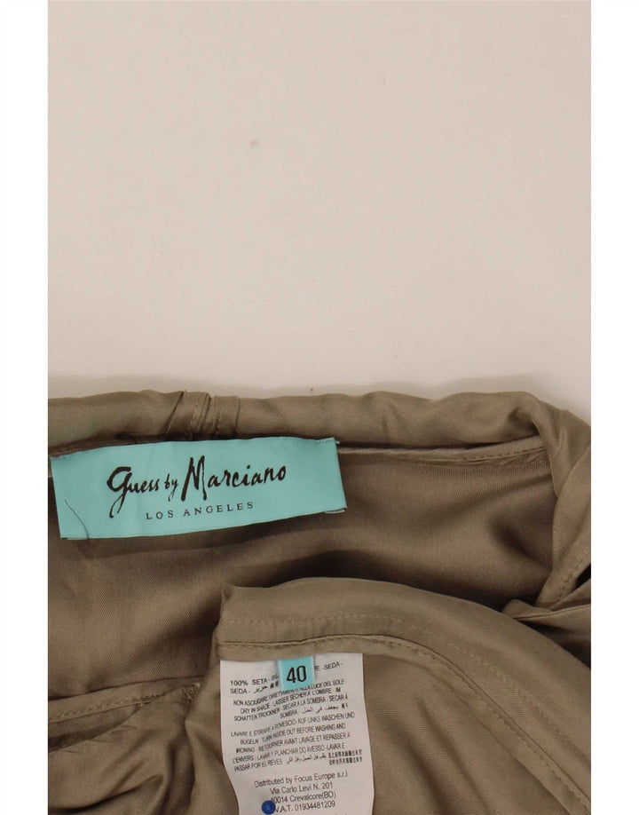 Damska kurtka z kapturem Guess By Marciano IT 40 Small, beżowa, jedwabna