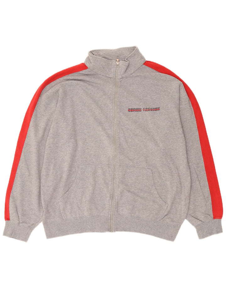 Męska kurtka dresowa Sergio Tacchini 2XL, szara, bawełniana w bloki kolorów