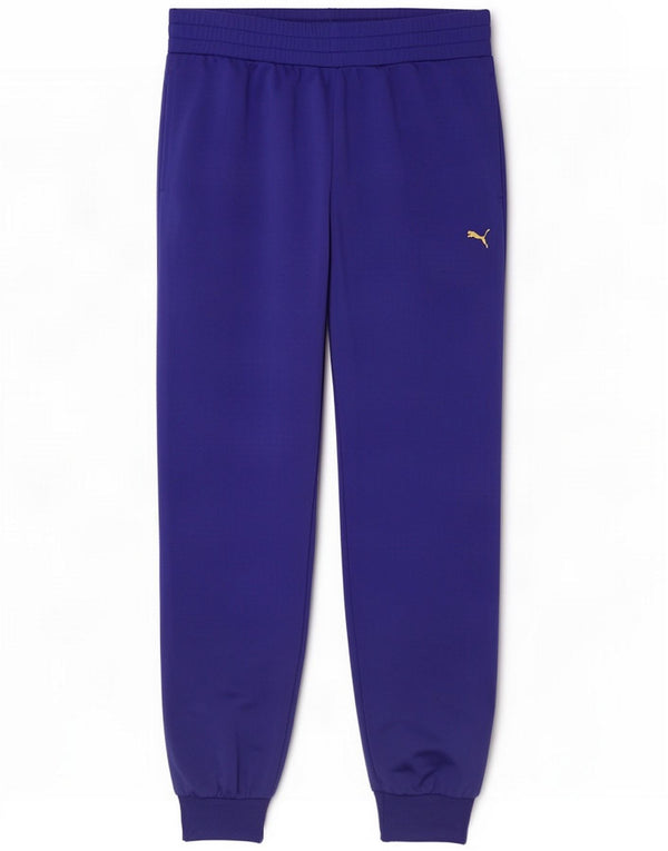 Damskie spodnie dresowe Puma Joggers UK 14, duże, niebieskie, poliestrowe