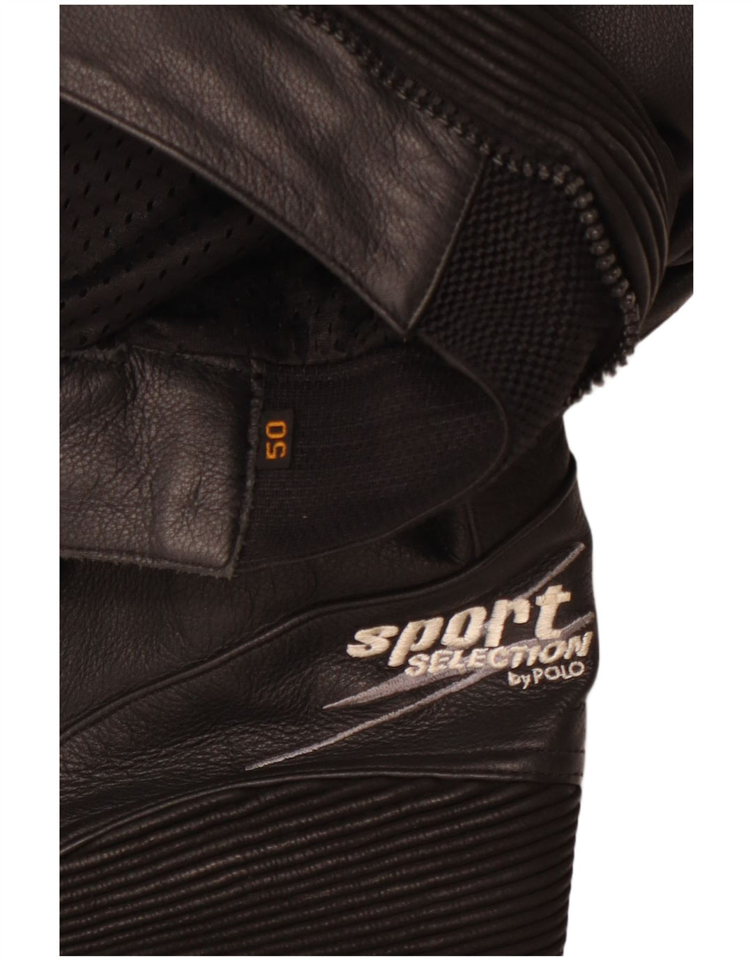 Męskie spodnie skórzane POLO Moto Racer IT 50 Large W30 L29 Czarna skóra
