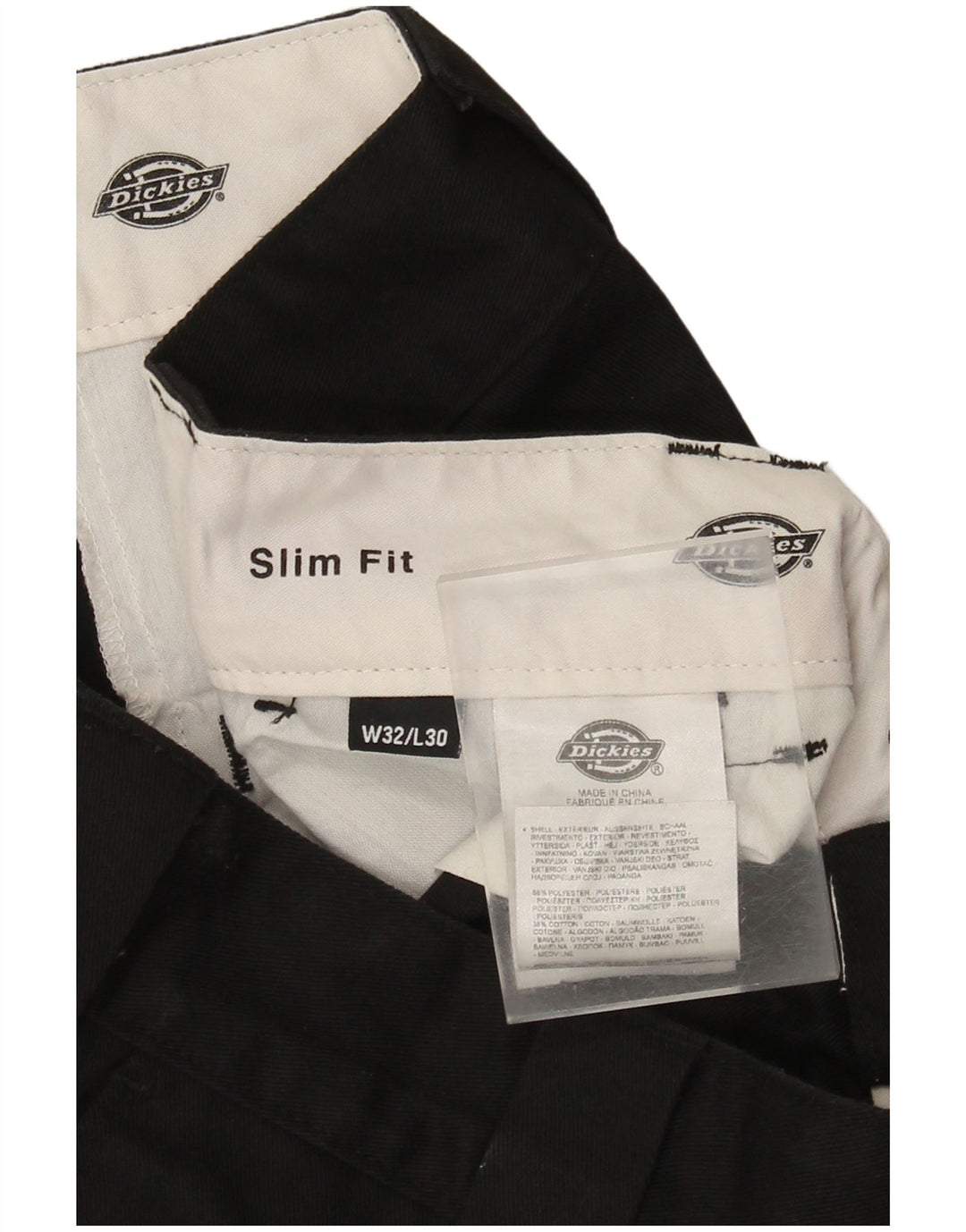 Męskie spodnie chino Dickies Slim Fit W32 L27 Czarny poliester