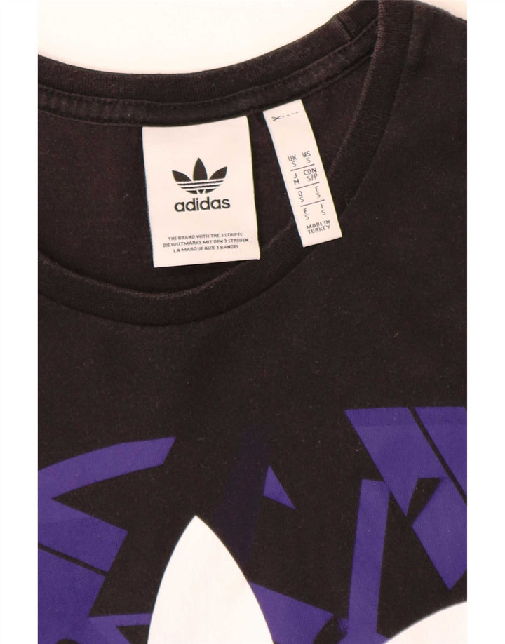 Męska koszulka z grafiką Adidas, mała, czarna